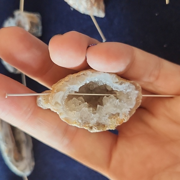 Natural Geode Agate Druzy BEADS - Picture 10 of 13